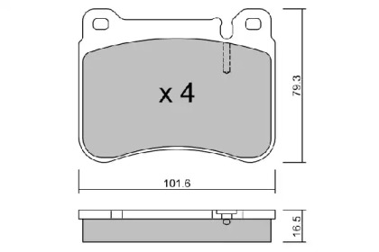 Комплект тормозных колодок AISIN BPMB-1014